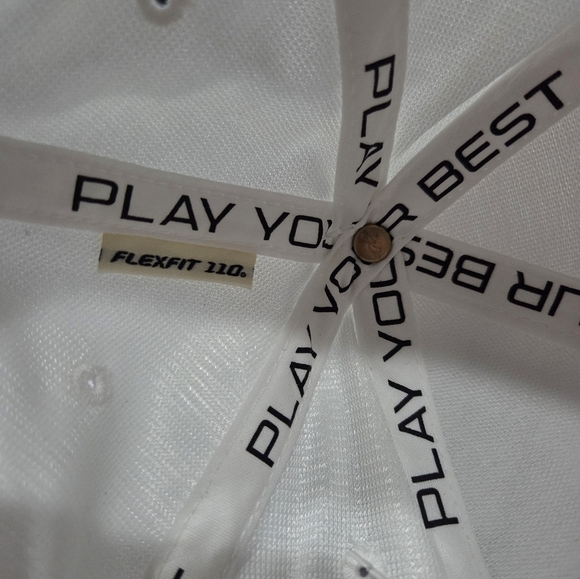 NWT Ping White Baseball Cap 110 Flex Fit Tech - Picture 7 of 8